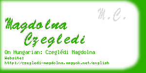 magdolna czegledi business card
